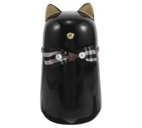 BESPORTBLE Ceramic Pet Urns Ashes Keepsake Holder Elegant Design Cat Shaped with Bow Easy to Open Long Time Preservation for Home Display Pet Ashes Random Color