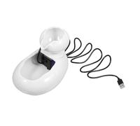BESPORTBLE Ceramic Pet Water Fountain with Auto Refill Oxygenating Circulation Dog and Cat Drinking Dispenser Small White USB Powered Fountain for Home Use and Fish Bowl Decor