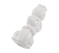 BESPORTBLE Ceramic Rabbit Figurine Bud Vase White Easter Bunny Floral Vase for Wedding Centerpiece Dining Table Home Decor