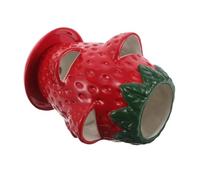 BESPORTBLE Ceramic Strawberry Shape Multi-Hole Planter Pot with Saucer, Lightweight Decorative Orchid and Succulent Flower Container for Indoor and Outdoor Gardening