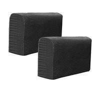 BESPORTBLE Chair Arm Protectors Sofa Armrest Cover Stretch Armchair Slipcover Protector Elastic Home Office Recliner Couch Loveseat Protective Cloth 2pcs (Black)