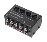 BESPORTBLE Channel Mini Passive Audio Mixer Ultra Low Noise Durable Construction for CD Players Instruments and Recording Devices Portable Design for Easy