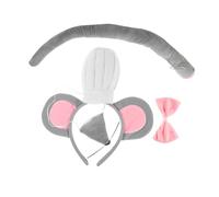 BESPORTBLE Charming Rat Costume Set with Headband Tail Nose and Bow Tie for Halloween Birthday and Cosplay Events Comfortable and Adorable Accessory Kit for Adults