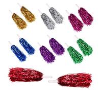 BESPORTBLE Cheerleading Pom Poms: 14pcs Cheerleader Pompoms, Plastic Ring Pompoms Cheerleader for Sports Squads Dancing Sports Team Spirit Cheering