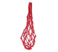 BESPORTBLE Chicken Hanging Feeder Bag Reusable Mesh Vegetable Fruit Holder for Poultry Easy to Clean Convenient Feeding Tool for Chickens Pets Red