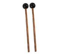 BESPORTBLE Chicken Wing Wood Drum Mallets Set, 2pcs Soft White Rubber Head Percussion Mallets Wooden Handles for Tongue Drum and Xylophone, Suitable for Beginners and Boys and Girls