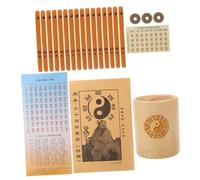 BESPORTBLE Chinese Divination Prop Bamboo Fortune Telling Sticks with Book Compact Lightweight Divination Game for Tai Chi Practice Home Decor Party Favor