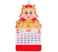 BESPORTBLE Chinese New Year Calendar, 2024 Chinese Hanging Calendar, Lunar New Year of Dragon Calendar Dragon Hanging Monthly Calendar for Home Office New Year Decoration Spring Festival