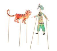 BESPORTBLE Chinese Shadow Hand Puppet Kit Wu Song Fights The Tiger Character DIY Craft Toy Set For Puppet Making Traditional Theater Props For Educational Play