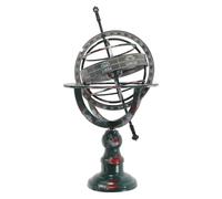 BESPORTBLE Chinese Style Iron Globe Decorative Tabletop Ornament Handmade Rotating Desktop Globe for Home Office Decor Unique Collectible for Art Lovers