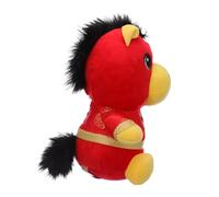 BESPORTBLE Chinese Zodiac Horse Plush Mascot Doll Red Stuffed Animal for Spring Festival Decoration Happy Year Souvenir Gift for Home Office Desktop Sofa