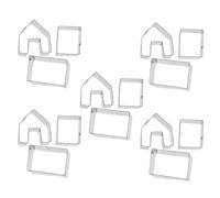 Besportble Christmas Cookie Cutter Set 3D Gingerbread House Biscuit Moulds Mini Baking Cutters for Holiday Cake Decorating and DIY Cookies