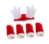 BESPORTBLE Christmas Horse Costume Soft Breathable Santa Hat and Leg Wraps Reusable Holiday Outfit for Equestrian Parties and Themed Celebrations
