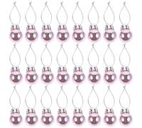 BESPORTBLE Christmas Mini Balls Ornaments: 24Pcs Multicoloured Christmas Mini Baubles Shatterproof Small Glitter Ball Xmas Tree Hanging Pendant for Xmas Tree Holiday Party Decor, 20mm