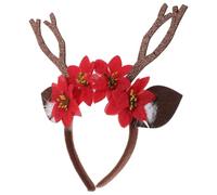 BESPORTBLE Christmas Reindeer Antler Headband for Adults Festive Hair Accessories for Parties Cosplay Comfortable Durable Design Eye Catching Holiday Headwear for Christmas Gatherings