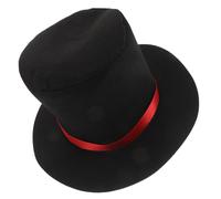 BESPORTBLE Christmas Snowman Hat with Red Ribbon Winter Hats for Women Festive Snowman Accessory Soft Cozy Holiday Topper for Christmas Parties and Halloween Celebrations