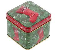 BESPORTBLE Christmas Tinplate Candy Box Storage Box Decorative for Christmas Parties Homes