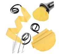 BESPORTBLE Clarinet Cleaning Kit Wind Instrument Care Set with Long Cloth Mouthpiece Brush Dust Brush and Screwdriver for Maintenance and Stain Removal
