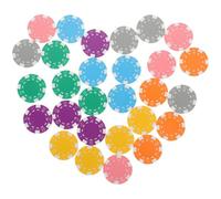 BESPORTBLE Clay 28Pcs Poker Chips for Counting and Game Tokens Suitable for Home Poker Evenings and Board Games