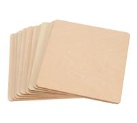 BESPORTBLE Clay Model Materials 10pcs Wood Board Unfinished Wood Plaque Blank Wooden Pieces Square Plywood Crafts Wall Tiles for Painting Craft Project School Project 10cm Natural Architecture
