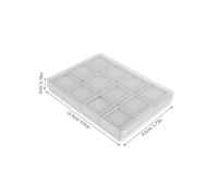 BESPORTBLE Clear Acrylic Gemstone Storage Box with Lid Jewelry Display Case with Sponge Insert Transparent Organizer for Pendants Coins Crystals and Small Collectibles for Trade Shows and