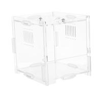 BESPORTBLE Clear Acrylic Jumping Spider Enclosure Transparent Small Reptile Terrarium Habitat for Tarantulas Snails Insects Secure Breeding Box for Lizards Frogs and Exotic Pets with