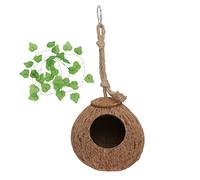 BESPORTBLE Climbing Pet Nest Set Natural Coconut Hide Bed for Reptiles Lizard Tank Accessories