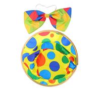 BESPORTBLE Clown Hat and Bow Tie for Party Point Jingle Bell Jazz Cap with Premium Fabric Funny Costume Accessories for Carnival Birthday and Stage Performances