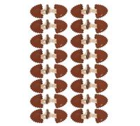 BESPORTBLE Coffee Pu Leather Horn Toggle Buttons Classic Style 8 Pairs with Cotton Thread Replacement Buttons for Revamping Jackets or Shawls, Clothing Repair with No for Jackets and Shawls