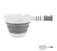 BESPORTBLE Collapsible Kitchen Ladle with Hanging Hole Plastic Foldable Water Scoop for Household Cooking and Outdoor Camping Use