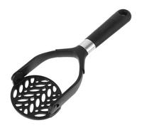 BESPORTBLE Collapsible Potato Masher with Black Handle, Foldable Manual Food Press for Mashing Vegetables and Fruits, Non-Scratch Smooth Potato Ricer for Baby Food Preparation and Home Kitchen Use