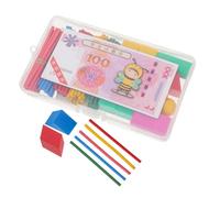 BESPORTBLE Colored Geometric Solids and Counting Rods for Math Learning Teaching Props Bright Educational Tools for Counting Arithmetic and Logical Thinking Development