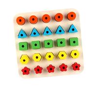 BESPORTBLE Colorful for Educational Shape Matching Stacking Game Geometric for Safe Parent Interaction and Creative Problem Solving