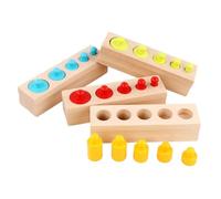 BESPORTBLE Colorful Montessori Early Educational Wooden for Creative Montessori Teaching Aids for Fine Motor Skills Development Safe Non-toxic Learning Plaything for Preschoolers