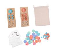 BESPORTBLE Colorful Wooden Counting Frame with Beads for Early Addition Subtraction Learning Place Value Manipulative for Preschool Activities