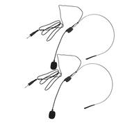 BESPORTBLE Condenser Microphones Lightweight Design 2pcs Wired Head-mounted with Professional Capacitance Core Plastic and Copper Material, for Loudspeaker and Teaching Amplifiers Use