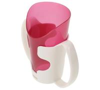 BESPORTBLE Convalescent Feeding Cup for Bedridden Patients Dual Handles Liquid Diet Cup Elderly Care Drinking Mug Slanted Spout Magenta