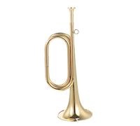 BESPORTBLE Copper Bugle for School Band Beginners with Beautiful and Natural Sounds, Lightweight Trumpet Bugle Musical Instrument Orchestra and Band Use