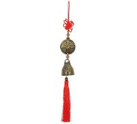 BESPORTBLE Copper Feng Shui Dragon Hanging Pendant Traditional Chinese Knot Wind Bell for Car and Home Decoration Peace and Wealth Symbol Handcrafted Copper Ornament for Luck and Safety