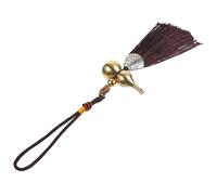 BESPORTBLE Copper Gourd Keychain Pendant Car Hanging Ornament with Tassel Chinese Style Decoration for Interior Charm Durable and Lightweight for Personal Use Random Color