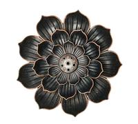 BESPORTBLE Copper Lotus Incense Burner Seven Holes Metal Incense Holder and Coils Deep Brown Aromatherapy Decor for Home and Office