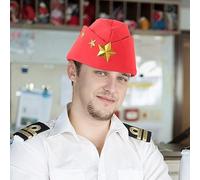 BESPORTBLE Cosplay Captain Hat Russian Boat Cap with Star Design for Costume Parties and Travel Creative Accessory for Stage Performances and Dress Up Events