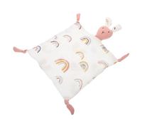 BESPORTBLE Cotton Muslin Baby Blanket Soothing Comforter for Newborns Soft Breathable Infant Security Blanket with Plush Rabbit Toy Baby Sleep Aid for Boys and Girls