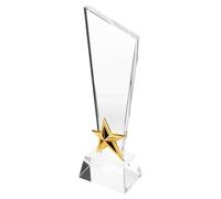BESPORTBLE Creative 3D Five-Star Crystal Trophy Award for Competition and Graduation Ceremony, Standing Crystal Winner Trophy for Students, Sports, Festival, and Tournament Recognition