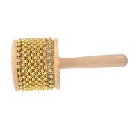 BESPORTBLE Creative African Cabasa Percussion Shaker with Handle and Metal Beads Hand Percussion Instrument for Adults Portable Musical Enhancing Jazz and Band Performances