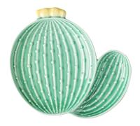 BESPORTBLE Creative Cactus Shape Ceramic Plate for Household Use, Easy to Clean Green Decorative Plate with Beautiful Appearance, for Hotel and Buffet Serving