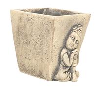 BESPORTBLE Creative Cement Buddha Head Flowerpot Small Succulent Planter Home Decorative Feng Shui Indoor Garden Ornament Tabletop Accent