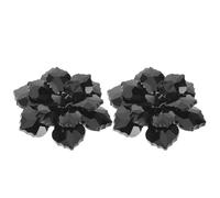 BESPORTBLE Creative Crystal Flower Rhinestone Button Covers 2Pcs Set, Detachable Sparkly Cufflinks for Women’S Dress Shirts, Jackets, and Business Attire, Wedding Accessories in Black