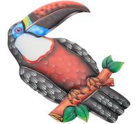 BESPORTBLE Creative Iron Toucan Bird Wall Hanging Decoration for Patio and Garden Metal Wall Art Ornament for Indoor Unique Bird Figurine Home Decor