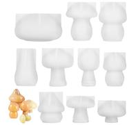 BESPORTBLE Creative Mushroom Molds Smoothness and Exceptional Durability 10 Pcs Silicone Set for Epoxy Resin Craft for DIY Epoxy Crafting and Home Decorations